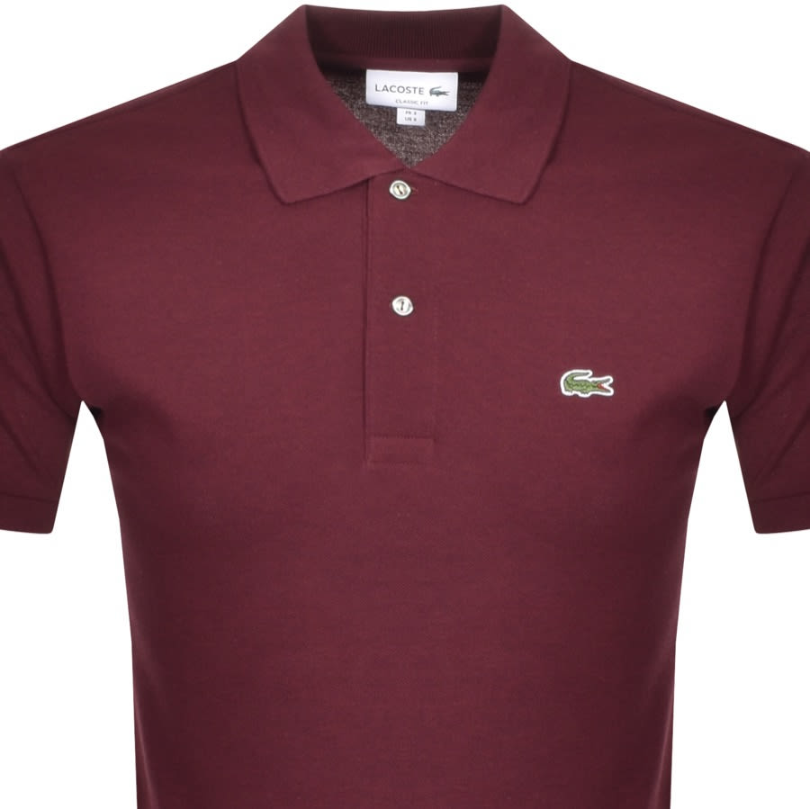 Alternative Image for ProductLacoste Short Sleeved Polo T Shirt Burgundy2